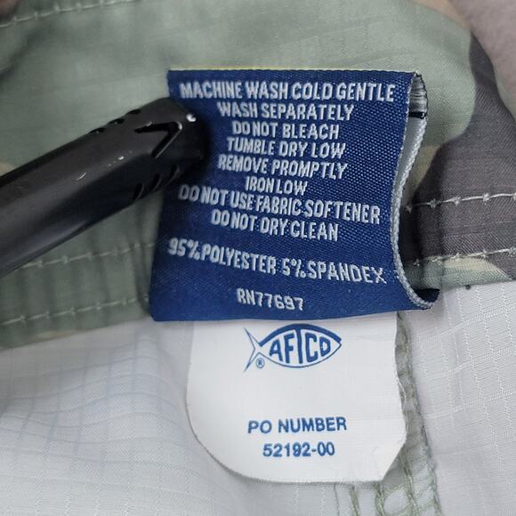 AFTCO‎ Camo Cargo Fishing Sz 42 Water Repellent Short Boat Outdoor Lightweight - Picture 13 of 13